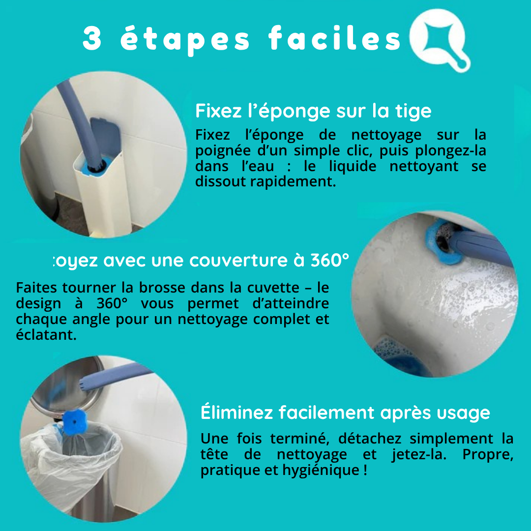Disposable toilet cleaning wand - 8 Ocean Breeze refills
