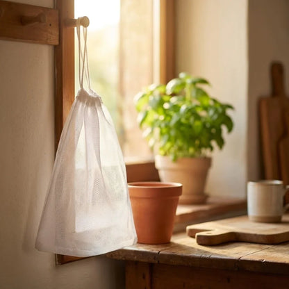 Set von High-End-Filterbeuteln aus Naturstoff (waschbar und wiederverwendbar)