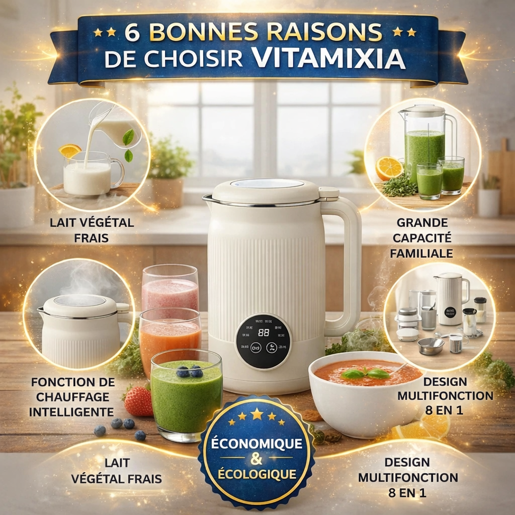 VitaMixia - Transform 30 cents of almonds into 1L of creamy milk. In 3 minutes.